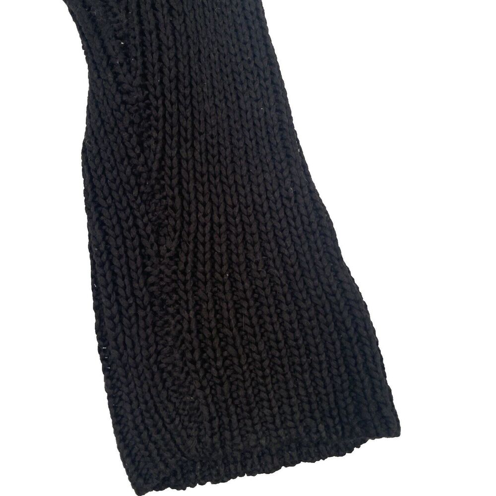 J Jill Cardigan Sweater M Black V Neck Single Button 100% Cotton, Shawl Collar - Picture 10 of 10